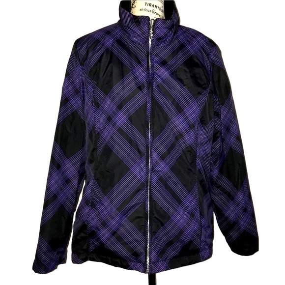 XERO-X-POSUR BLACK & PURPLE WARM REVERSIBLE COAT - Picture 1 of 3